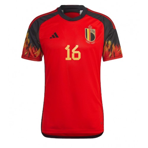 Lacne Muži Futbalové dres Belgicko Thorgan Hazard #16 MS 2022 Krátky Rukáv - Domáci